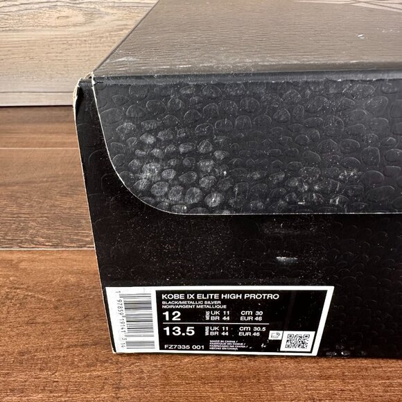 Nike Kobe 9 Elite Protro Masterpiece Mens Size 12 Black Silver Volt FZ7335 001 - Picture 9 of 9